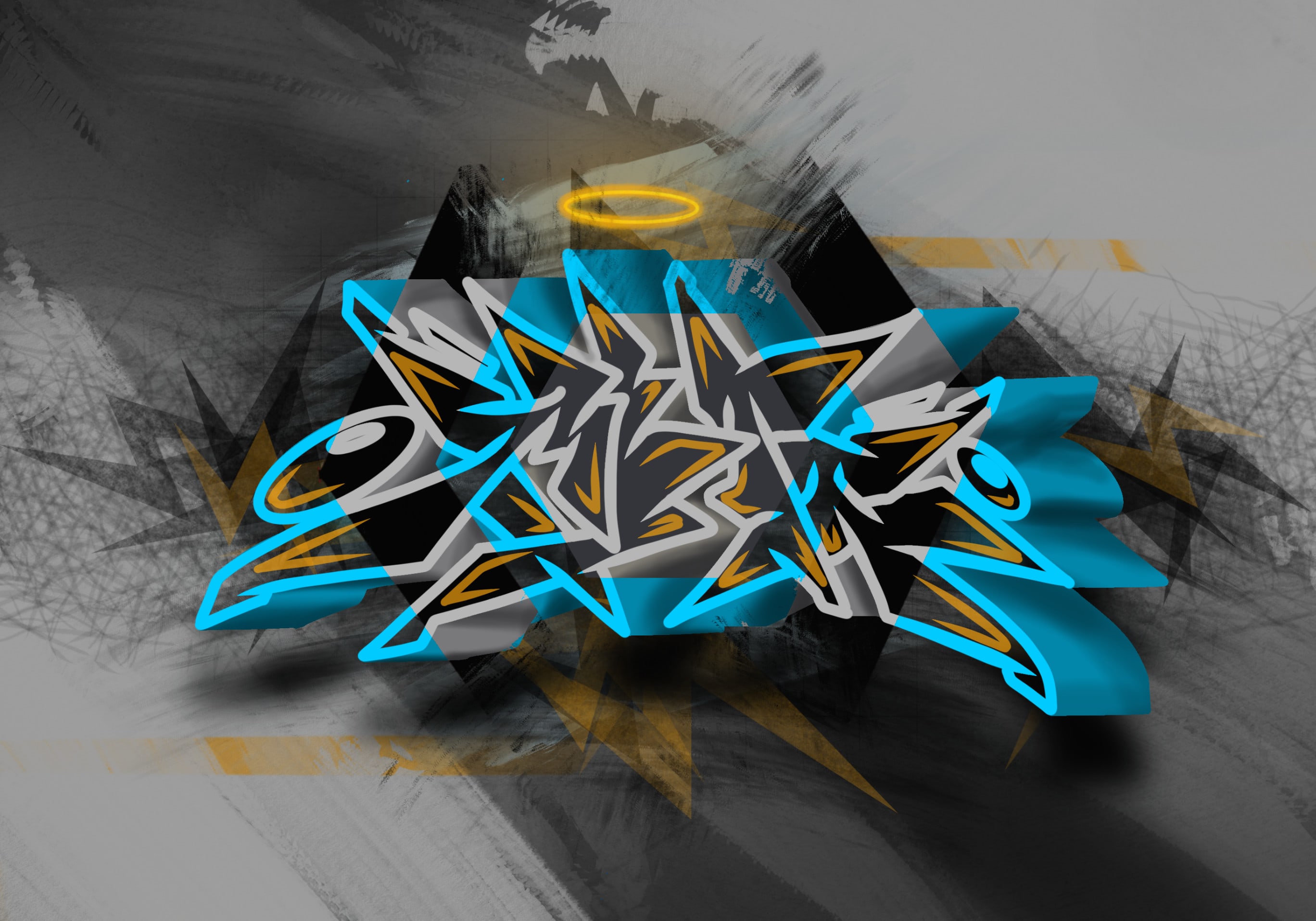 Detail Graffiti 3d Digital Background Nomer 35