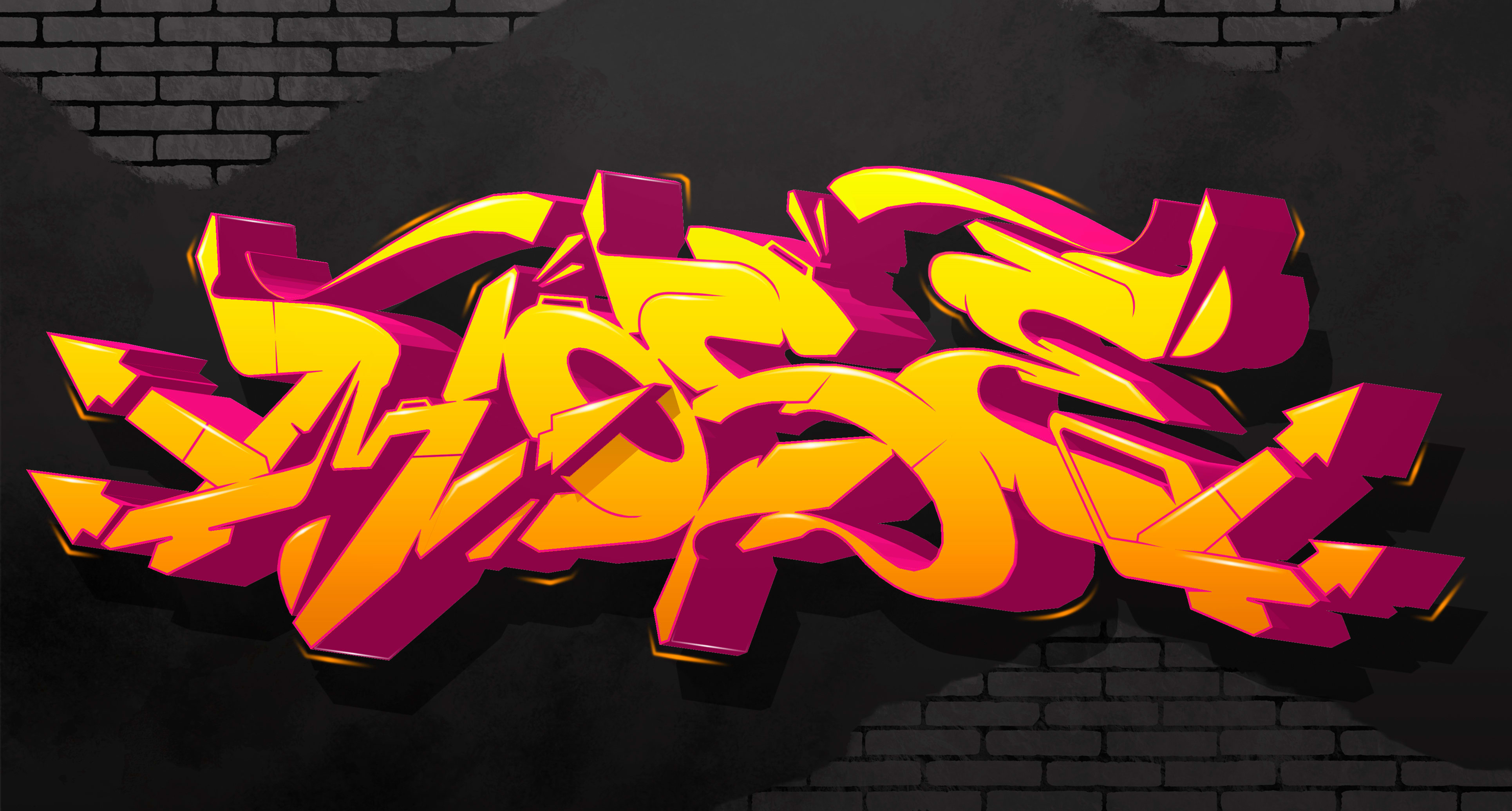 Detail Graffiti 3d Model Nomer 24