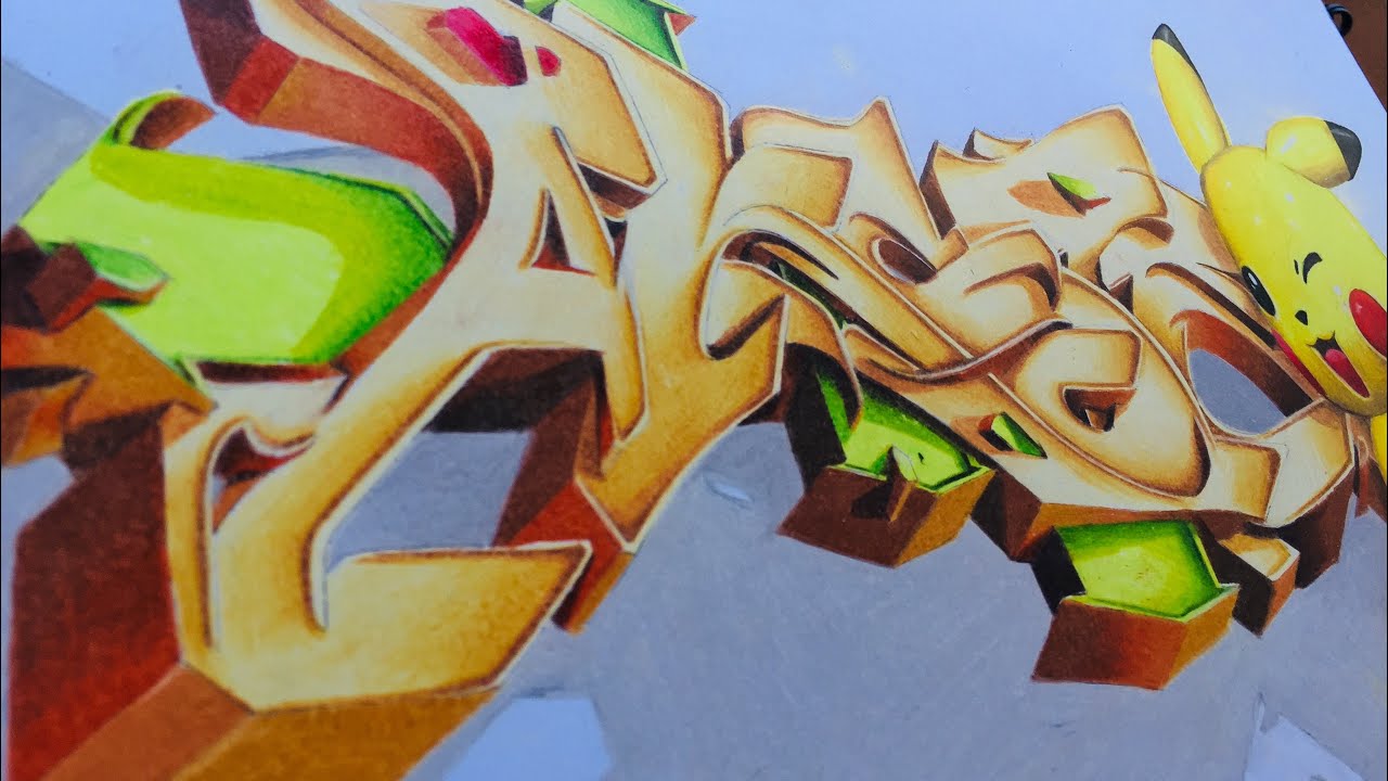 Detail Graffiti 3d Nama Nomer 18