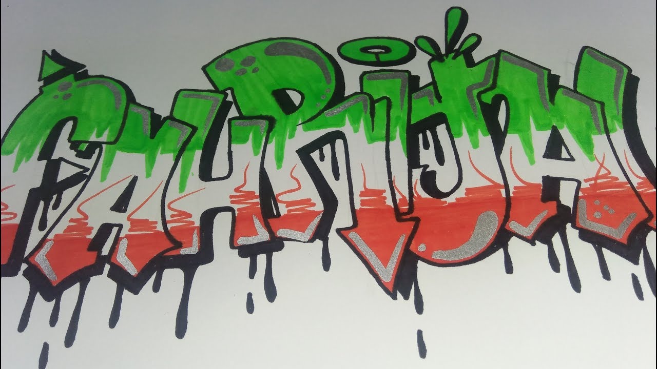 Detail Graffiti 3d Nama Fajar Nomer 9