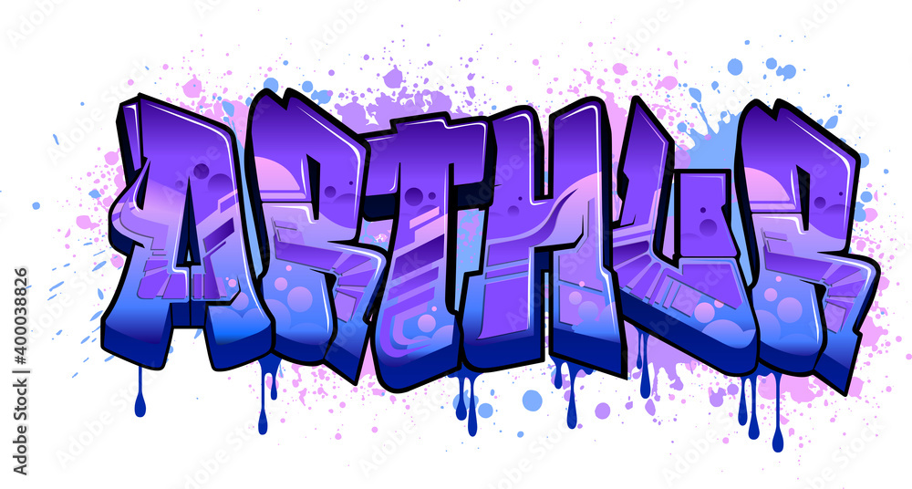 Detail Graffiti 3d Name Art Sandi Nomer 14