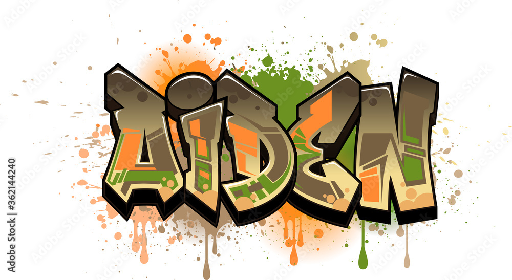 Detail Graffiti 3d Name Art Sandi Nomer 5