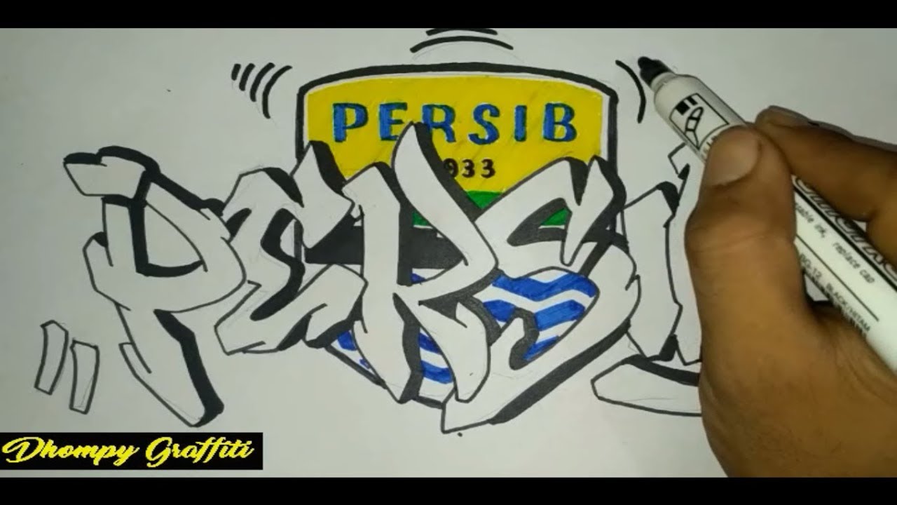 Detail Graffiti 3d Persib Nomer 3