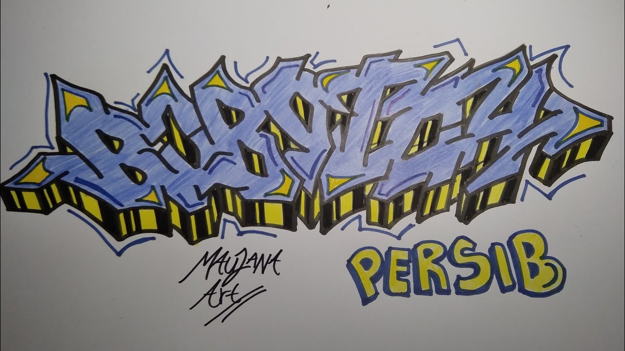 Detail Graffiti 3d Persib Nomer 6