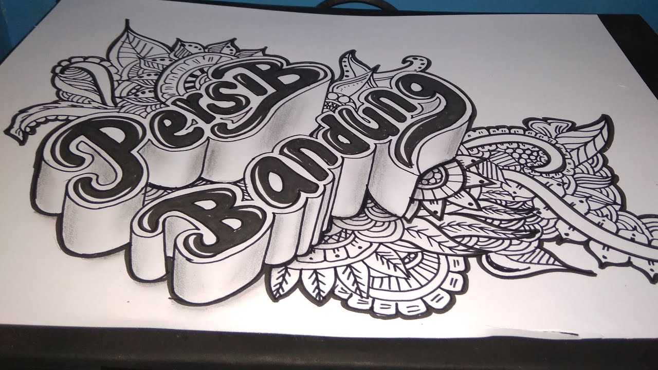 Detail Graffiti 3d Persib Nomer 10