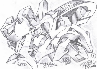 Detail Graffiti 3d Sketch Nomer 19