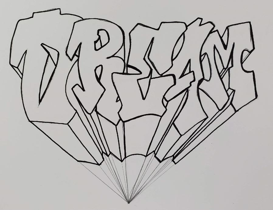 Detail Graffiti 3d Sketch Nomer 40