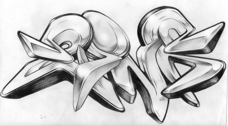 Detail Graffiti 3d Sketch Nomer 8