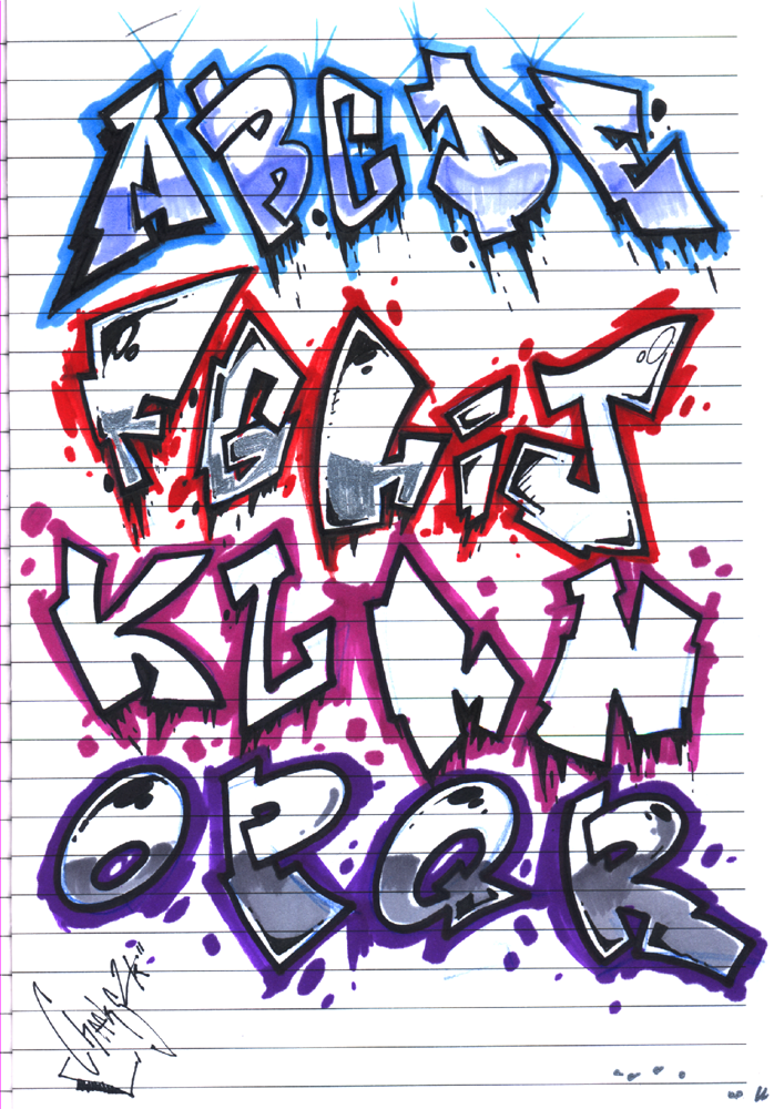 Detail Graffiti Abcd Nomer 21