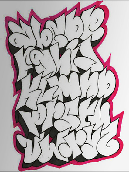 Detail Graffiti Abjad Simple Nomer 18