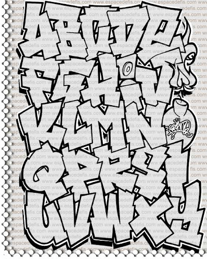 Detail Graffiti Abjad Simple Nomer 40