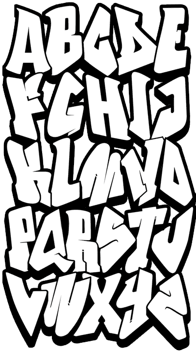 Detail Graffiti Abjad Simple Nomer 6