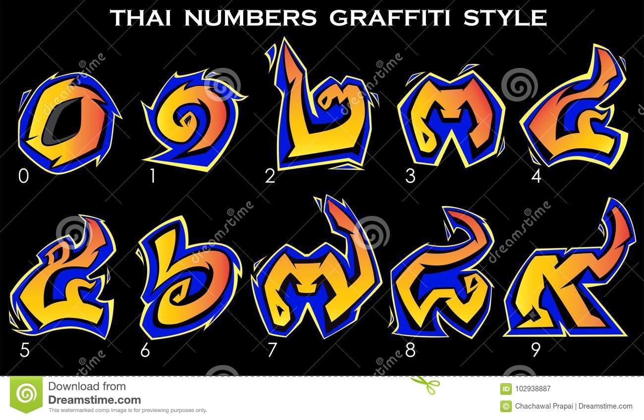 Detail Graffiti Abjad Thailand Nomer 20