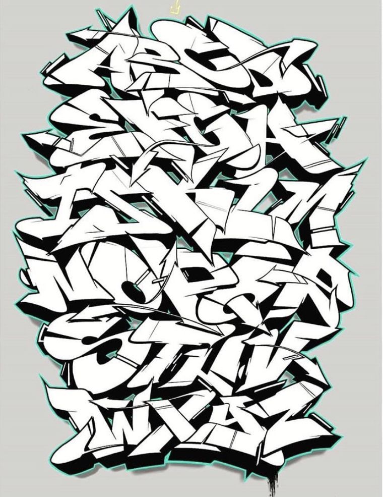 Detail Graffiti Abjad Wildstyle Nomer 9