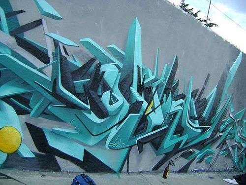 Detail Graffiti Abstrak 3d Nomer 35