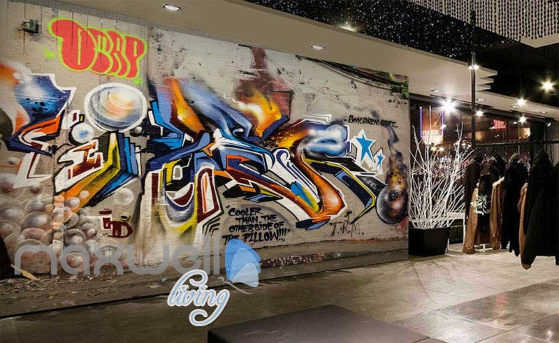 Detail Graffiti Abstrak 3d Nomer 45