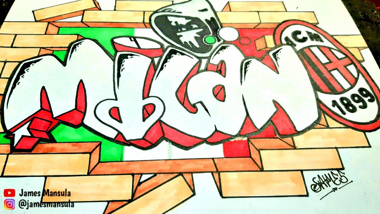 Detail Graffiti Ac Milan Nomer 4