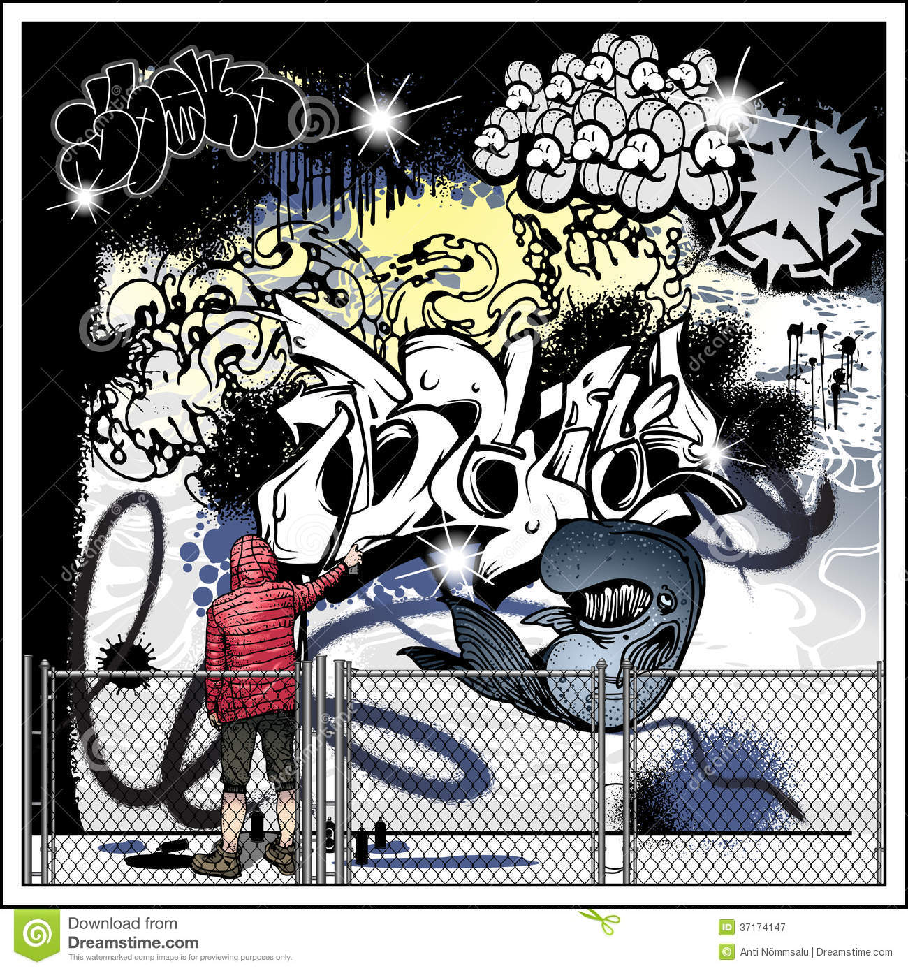 Detail Graffiti Action Camera Vector Nomer 54