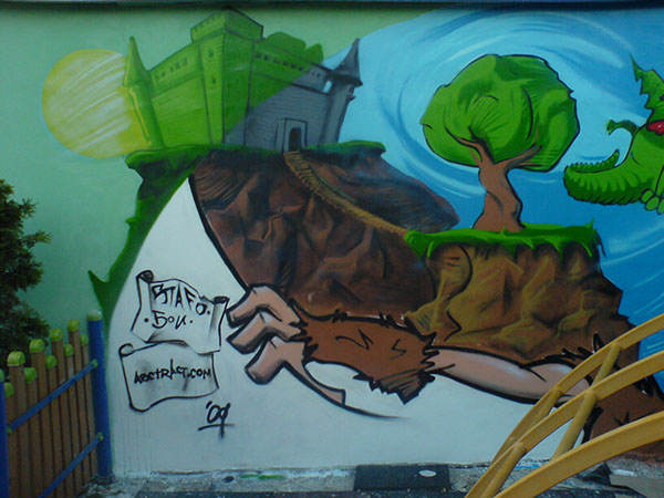 Detail Graffiti Adiwiyata Nomer 7