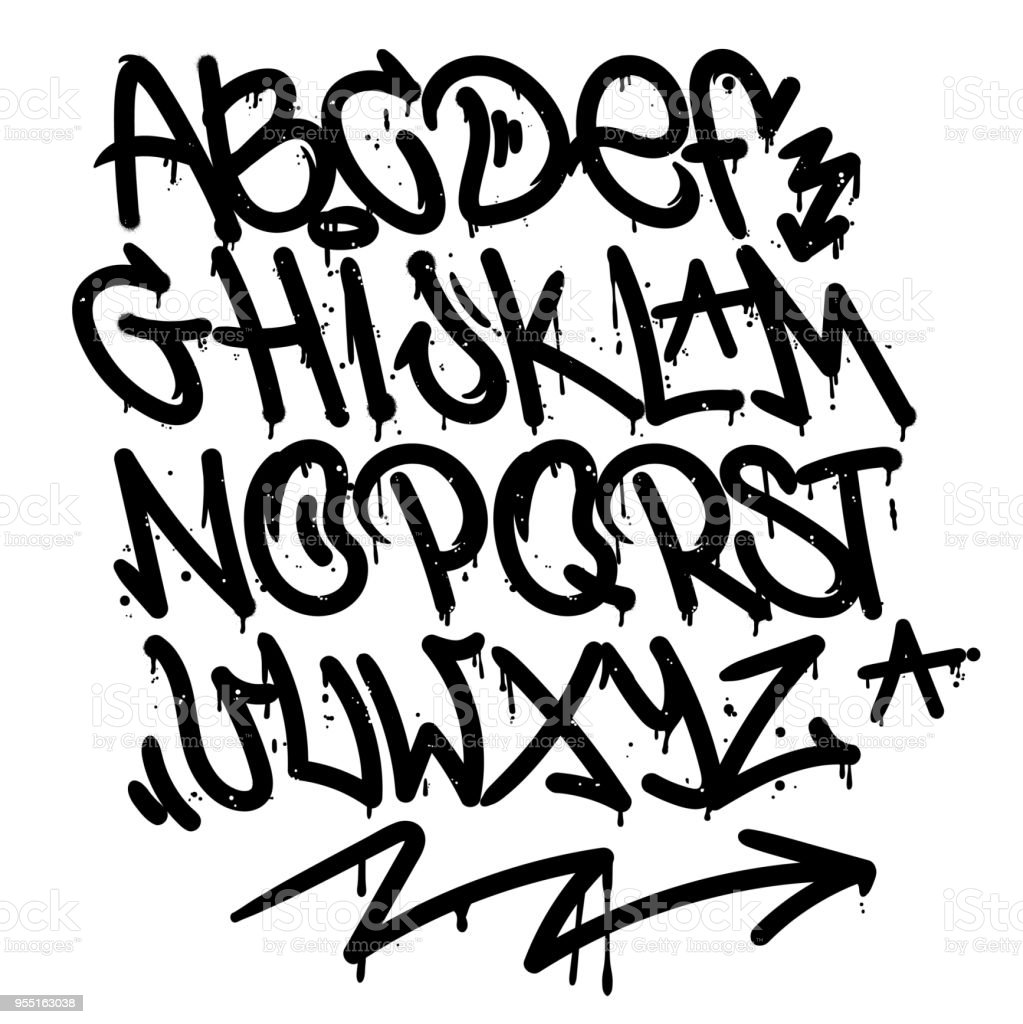 Download Graffiti Alfabet A Nomer 34