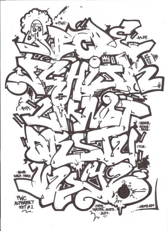 Detail Graffiti Alphabet 3d Style Nomer 12
