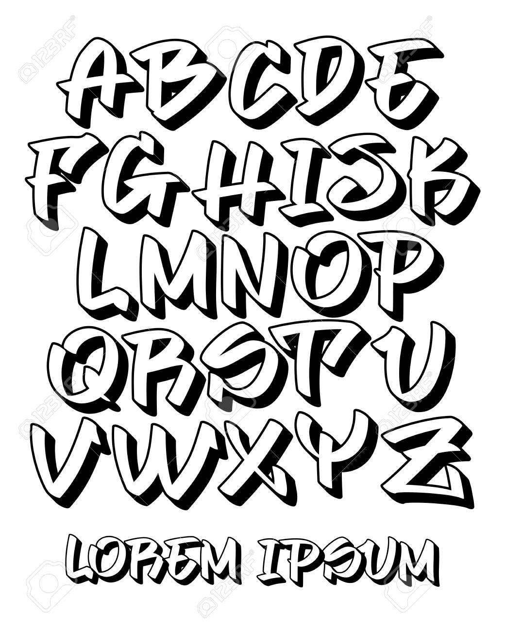 Detail Graffiti Alphabet 3d Style Nomer 5