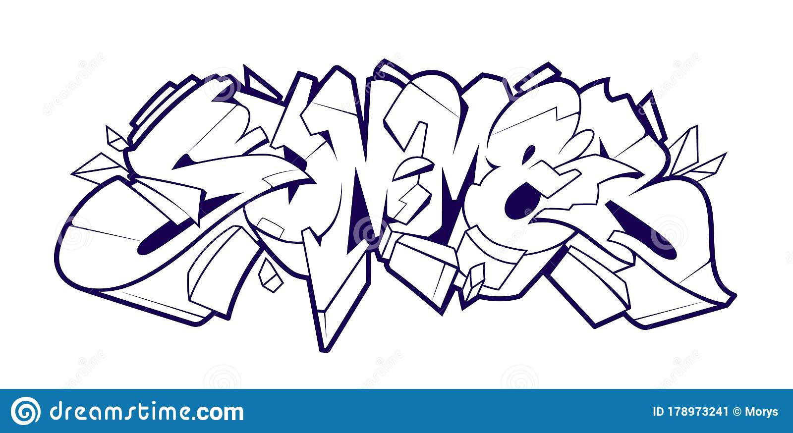 Detail Graffiti Alphabet 3d Style Nomer 46