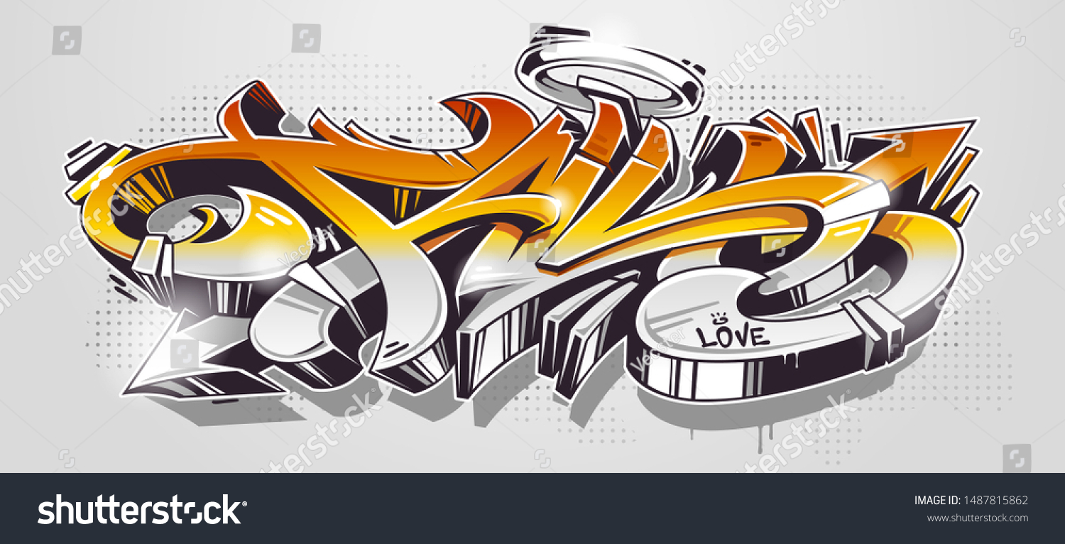 Detail Graffiti Alphabet Block Style Nomer 39