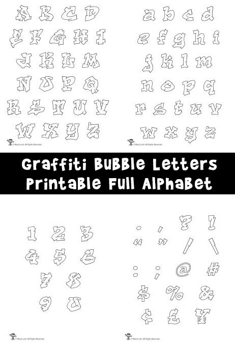 Detail Graffiti Alphabet Bubble Letters Thats Printable Nomer 5