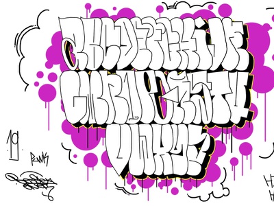 Detail Graffiti Alphabet Bubble Throwie Nomer 12