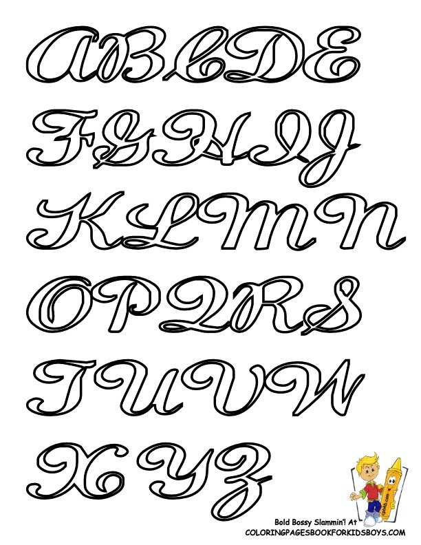 Detail Graffiti Alphabet Color Nomer 25
