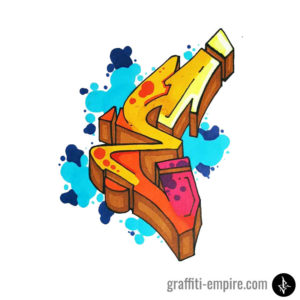 Detail Graffiti Alphabet E Nomer 25