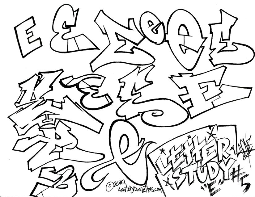 Detail Graffiti Alphabet E Nomer 30