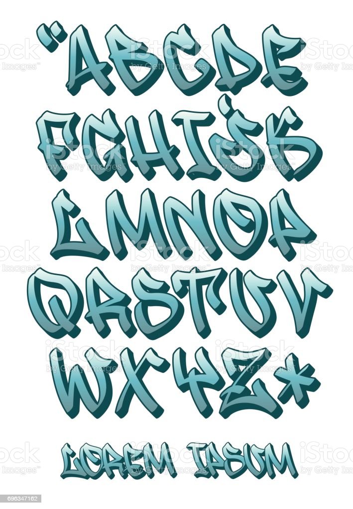 Detail Graffiti Alphabet Huruf Grafiti 3d Nomer 10