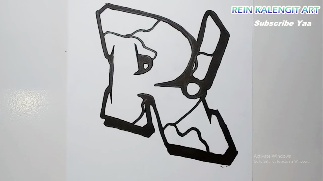 Detail Graffiti Alphabet Huruf R Nomer 43