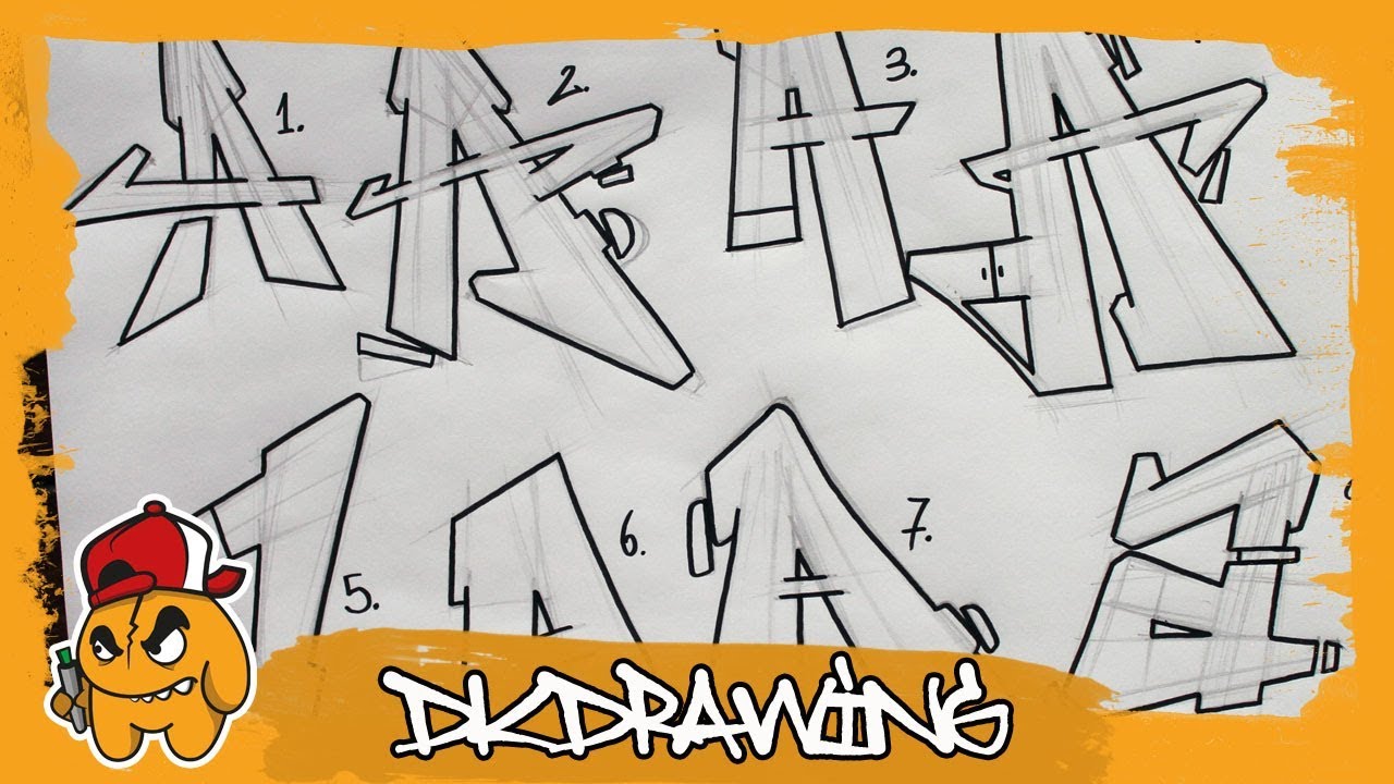 Detail Graffiti Alphabet Letter A Nomer 12