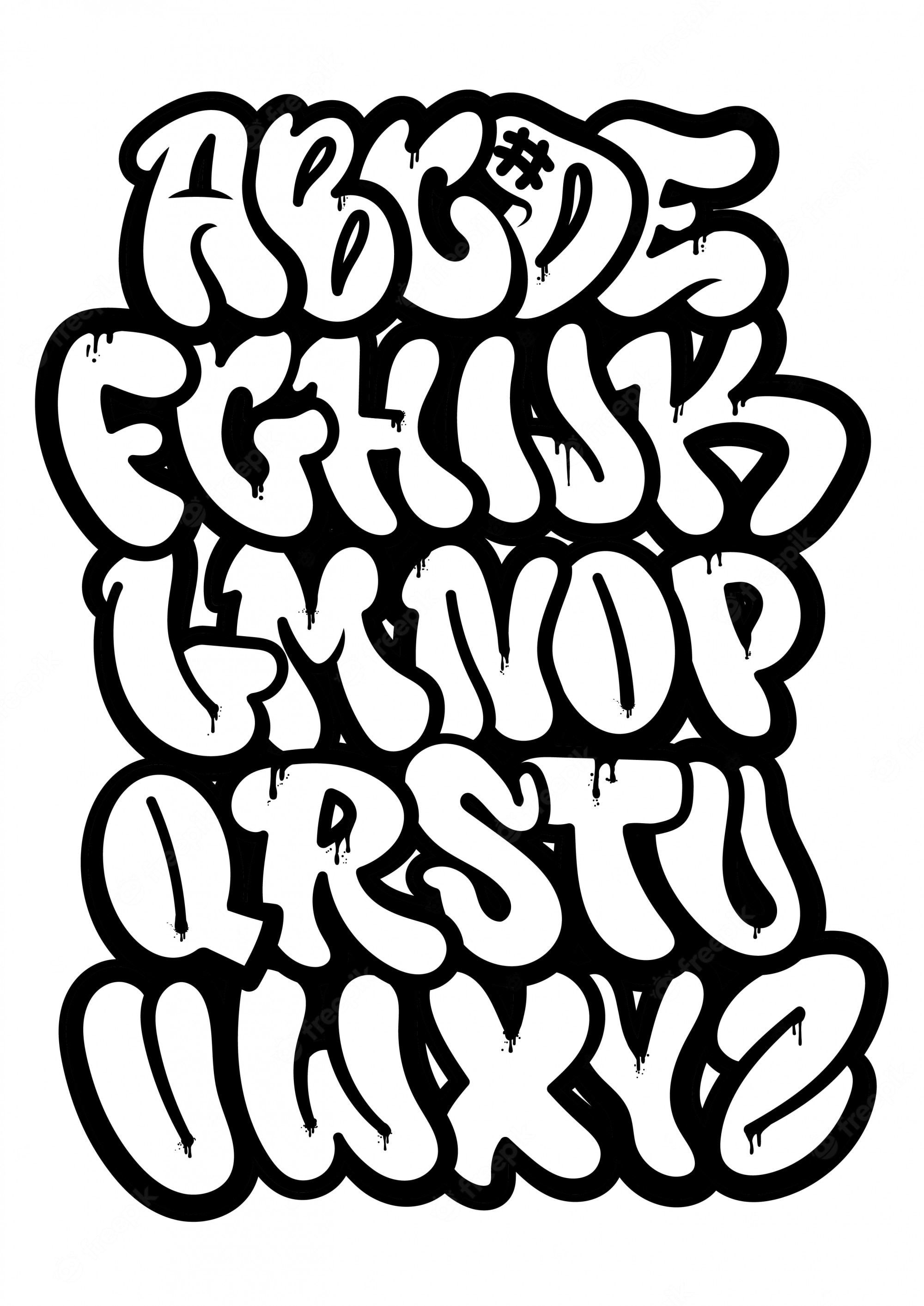Detail Graffiti Alphabet Letter I Nomer 28