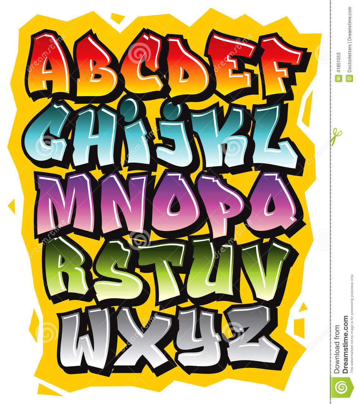 Detail Graffiti Alphabet Letters A Z Doodle Nomer 24