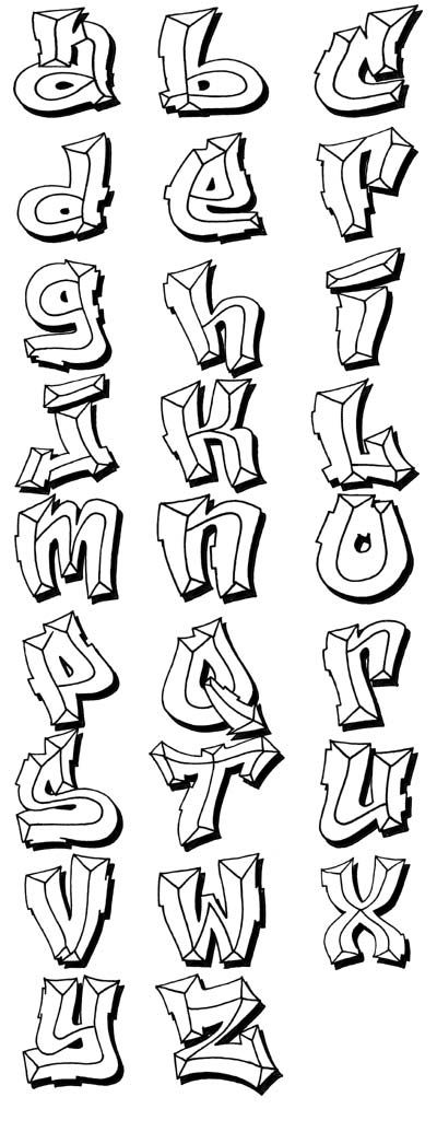 Detail Graffiti Alphabet Letters A Z Doodle Nomer 5