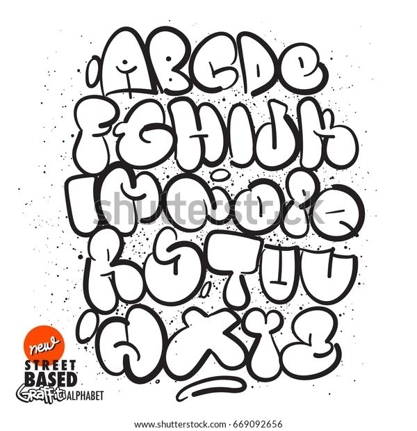 Detail Graffiti Alphabet Letters A Z Doodle Nomer 9