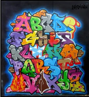 Detail Graffiti Alphabet Letters A Z Menggunsksn Pensil Nomer 32