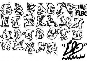 Detail Graffiti Alphabet Lucu Nomer 2