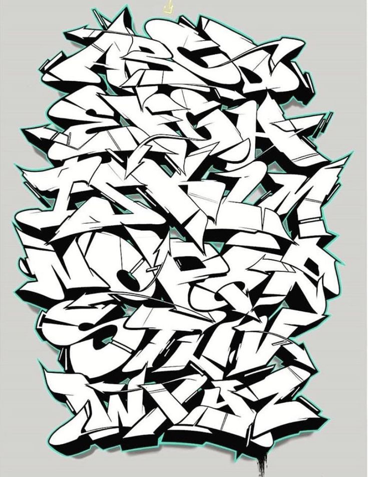 Detail Graffiti Alphabet Mudah Nomer 8