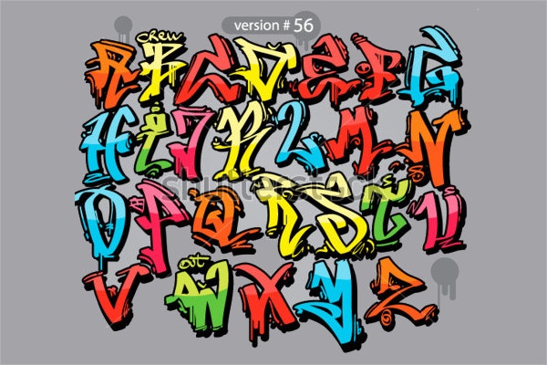 Detail Graffiti Alphabet Net Nomer 13