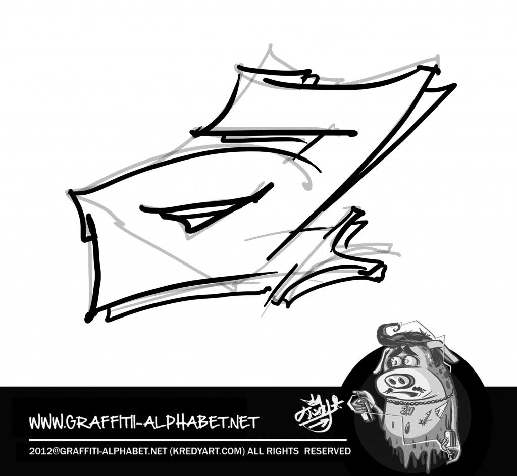 Detail Graffiti Alphabet Net Nomer 4