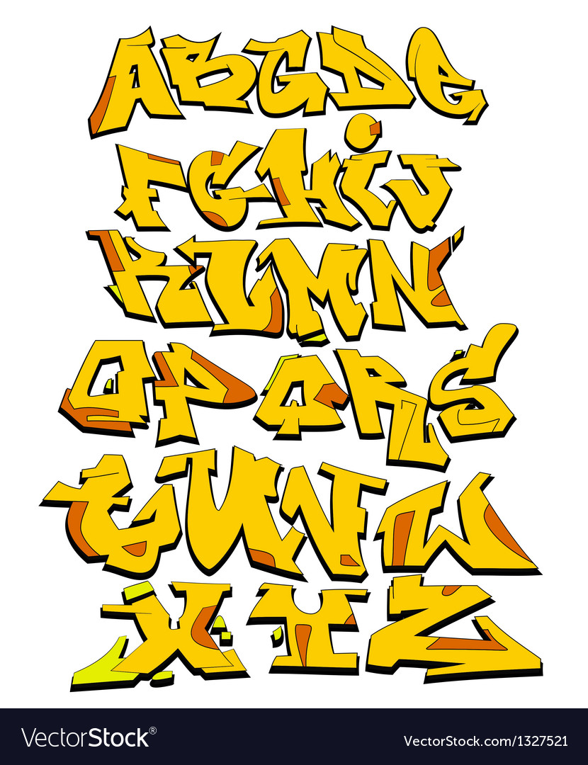 Detail Graffiti Alphabet New Nomer 12