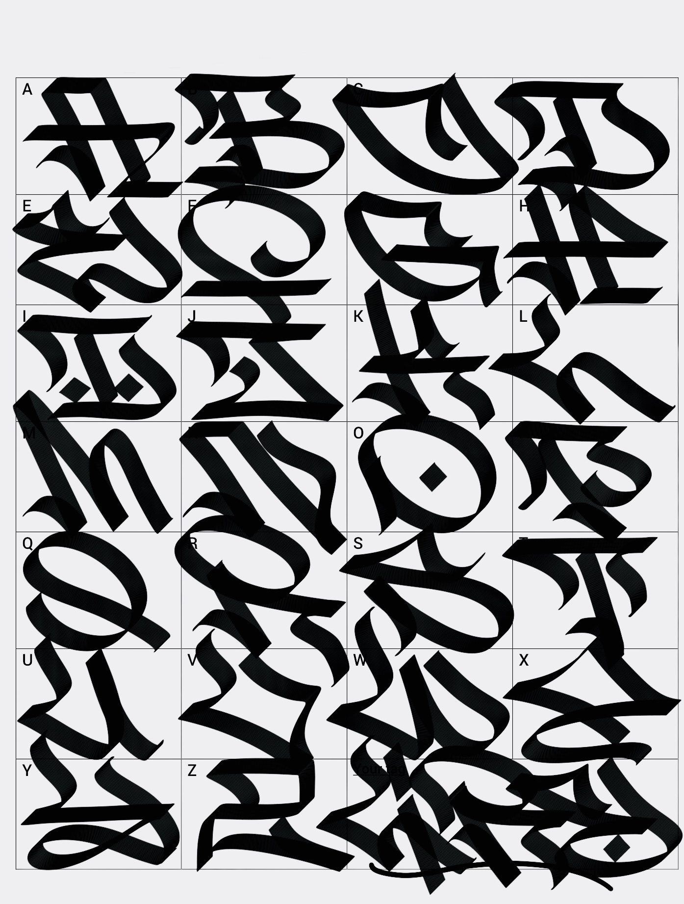 Graffiti Alphabet New Style - KibrisPDR