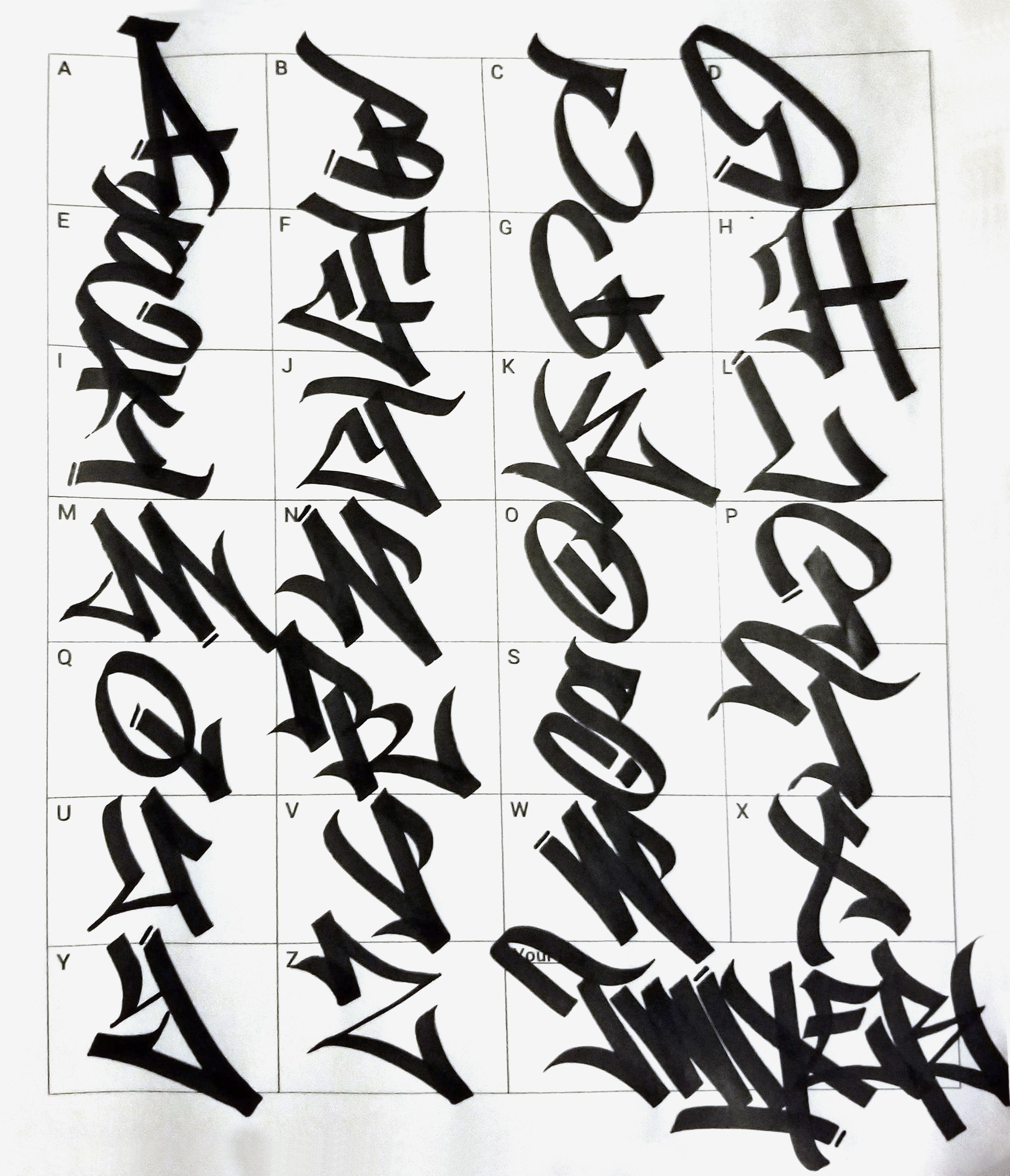 Graffiti Alphabet Tag Style - KibrisPDR