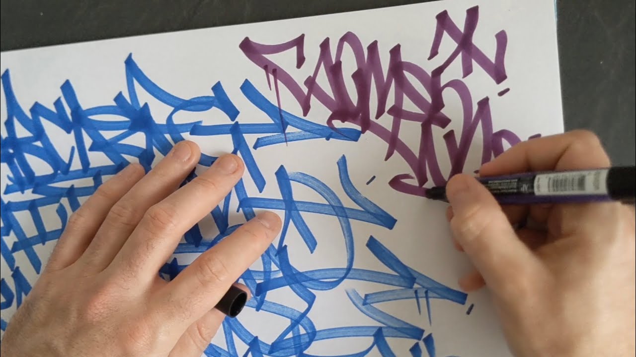 Detail Graffiti Alphabet Tag Style Nomer 43