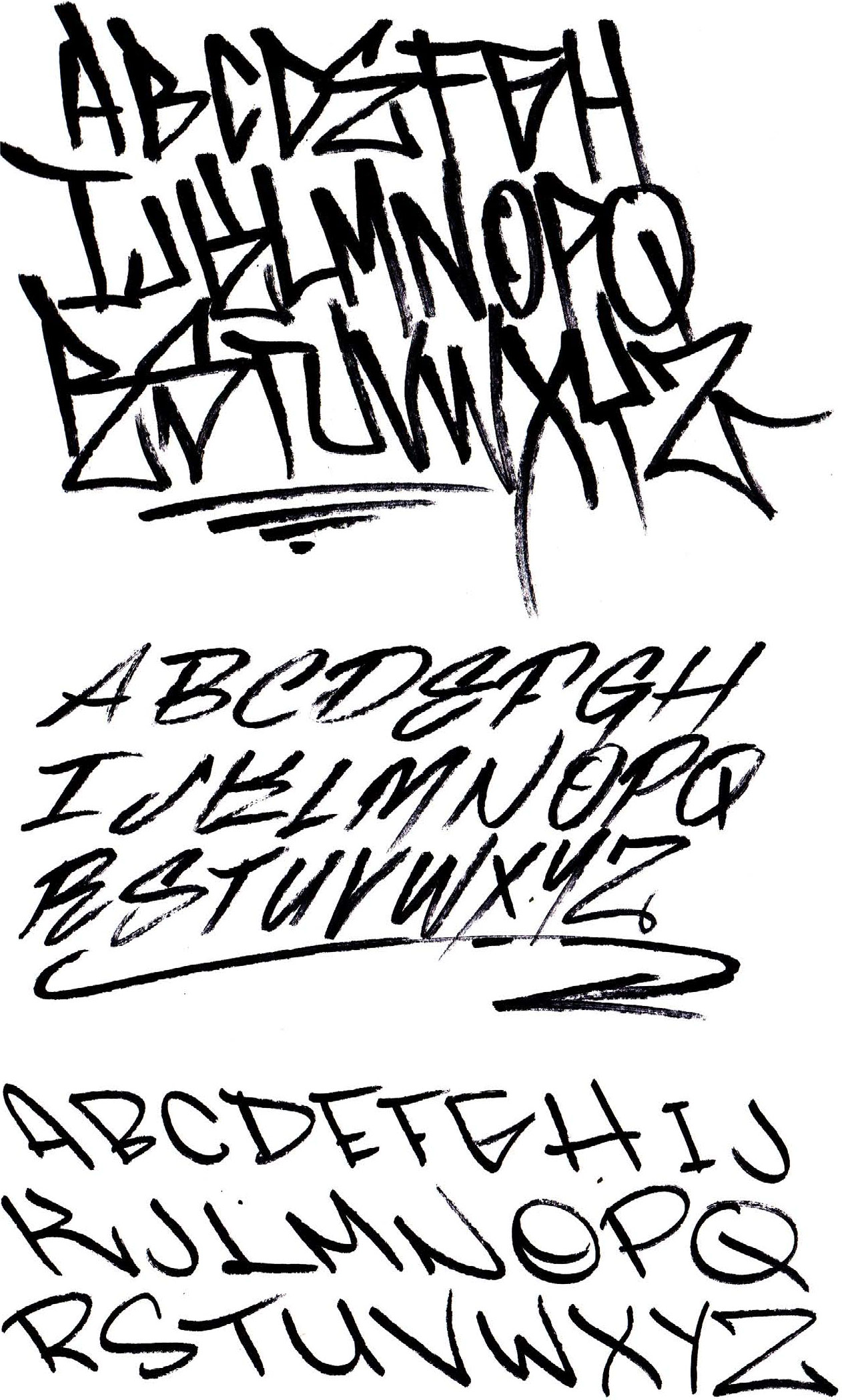Detail Graffiti Alphabet Tag Style Nomer 46